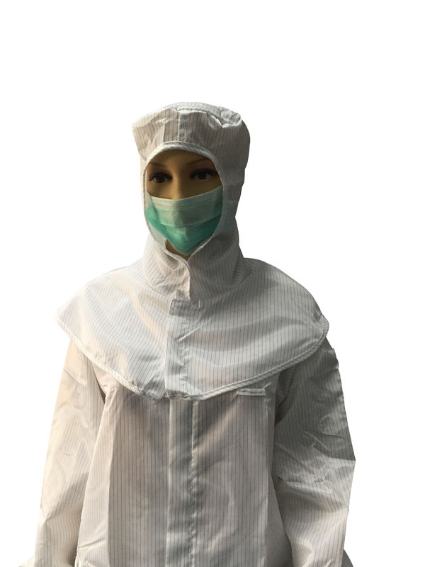 Cleanroom ESD Safe Clothing Polyester Anti Static Jacket And Pants Class 1000 - 10000