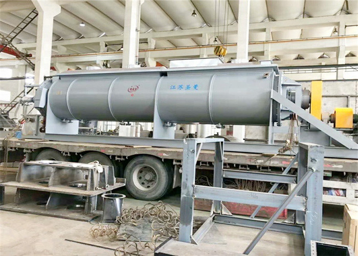 Horizontal Vacuum Paddle Sludge Dryer Hot Water Heating