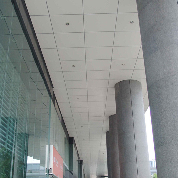 Fireproof Clip In Ceiling Panel , 600*600 Large Aluminum Plafond Perforated Metal Tiles