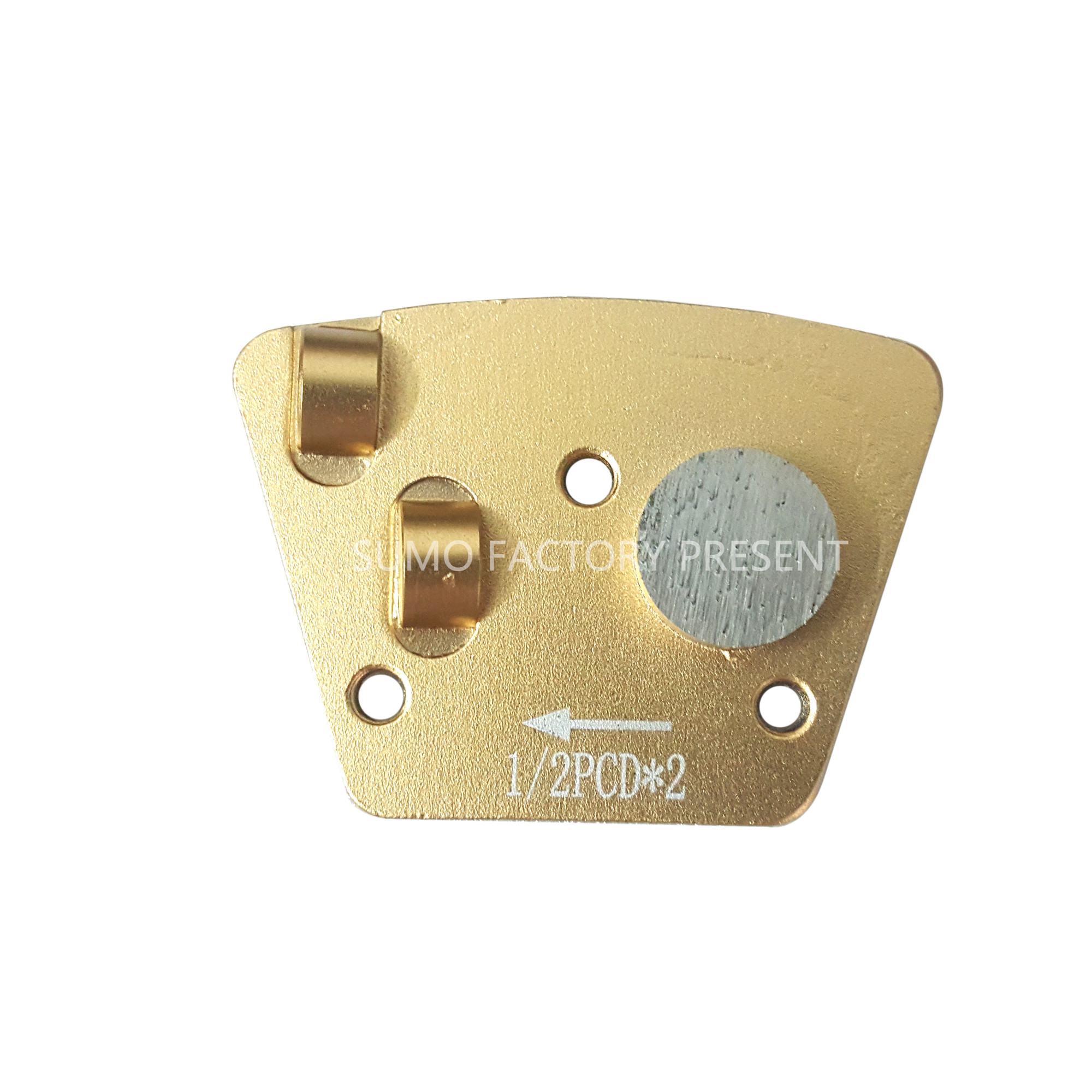 CPS Trapezoid 1/2PCD Single Round Magnetic Connection Diamond Grinding Shoes non-threaded