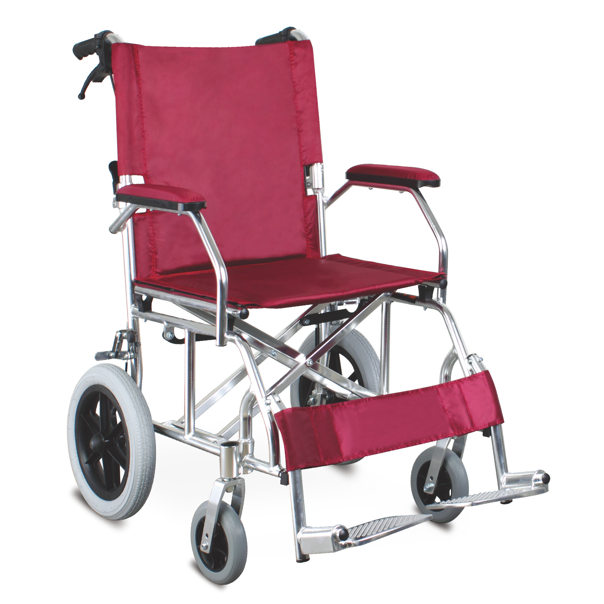GT-863L Aluminum Manual Wheelchair Travelling Light Foldable Wheelchair Solid Castor 46cm