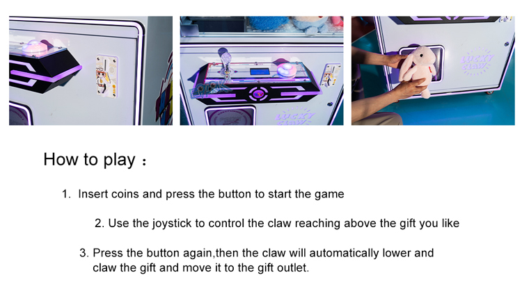 Top Selling Mini Toy Crane Vending Machine Stuff Doll Pick Grab Machine Toy Claw Machine