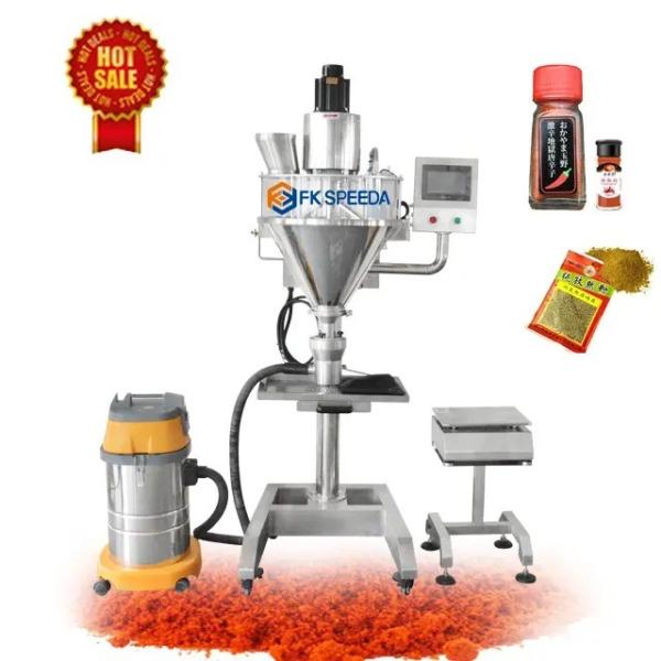 Electric Semi-automatic 100g Dry Spices Powder Filling Packing Machine from FK