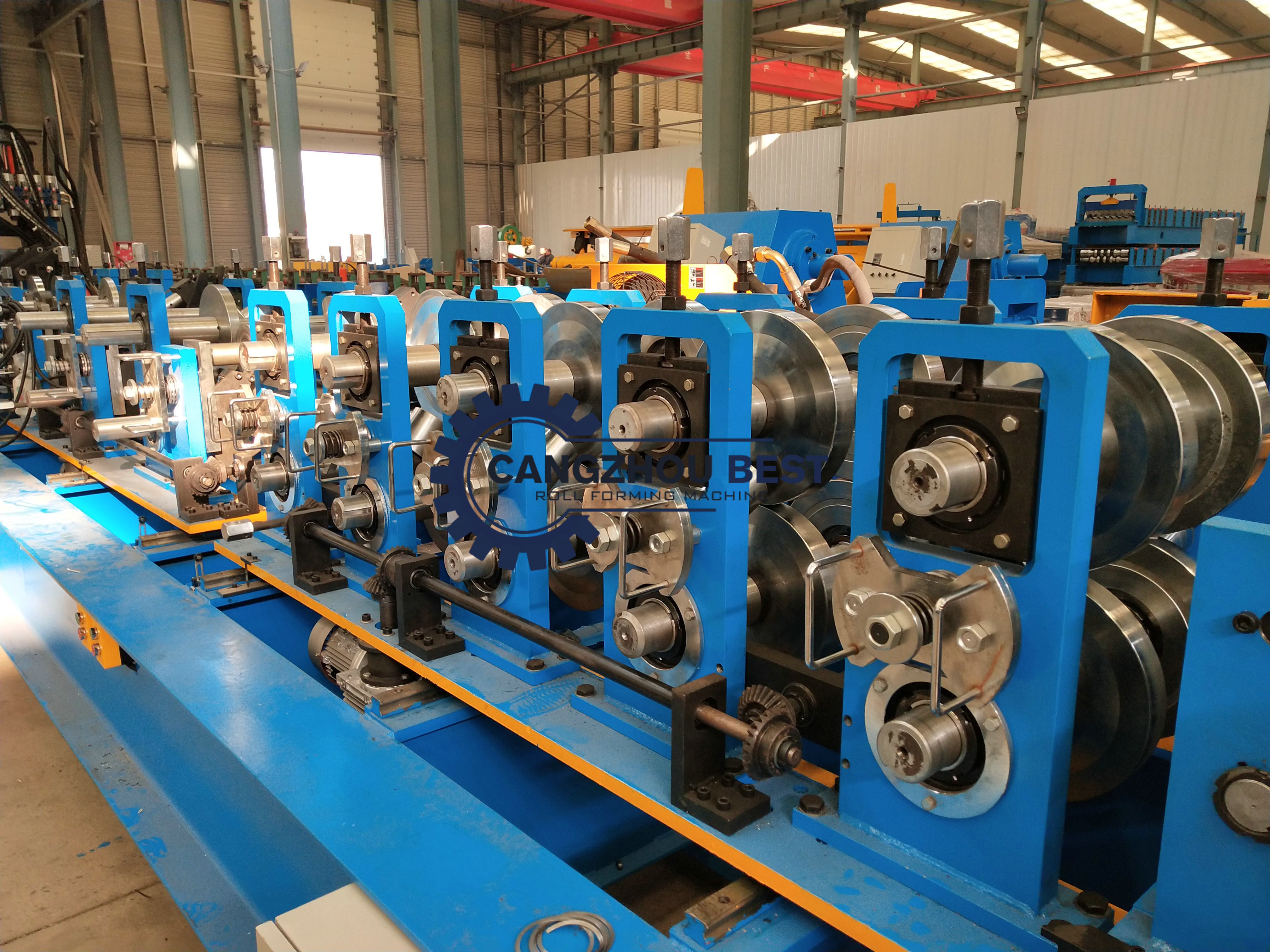 Strong C U Purlin Roll Forming Machine C Steel Frame 4mm