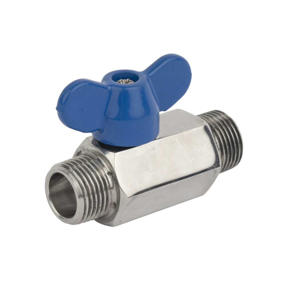 Butterfly Handle Stainless Steel Water Application Mini Ball Valve M/M