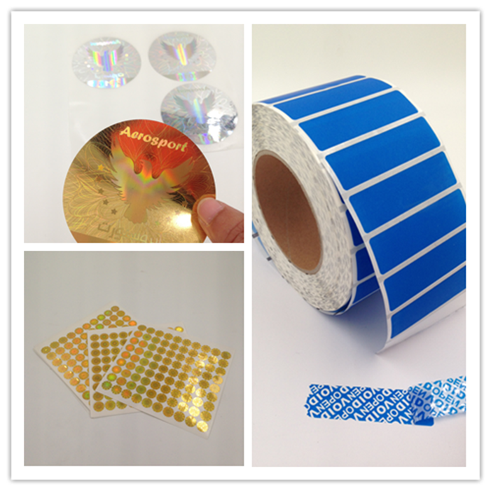 Waterproof Custom Gold Foil Tamper Proof Hologram Stickers
