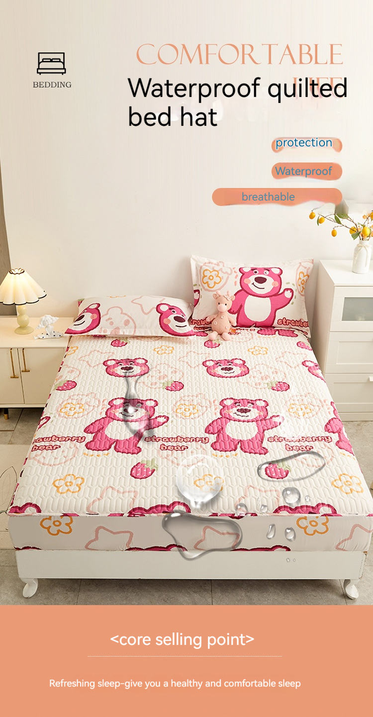 Folded Waterproof Mattress Cover for Home Hotel Fully Surrounded Bedding Protection