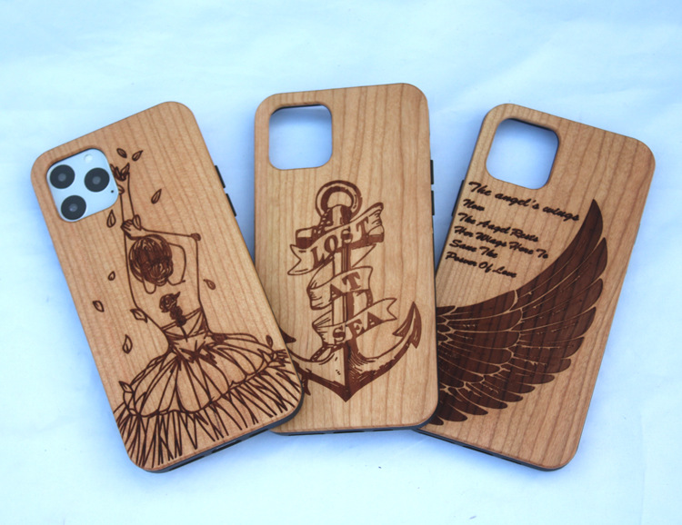 Personality Meets Functionality Real Wooden Hand Carved Wood Case for iPhone 14pro max