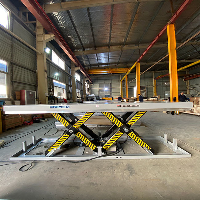 2 Ton Large Platform 2.5mx0.82m Transverse Hydraulic Double Scissor Lift Table 1000mm