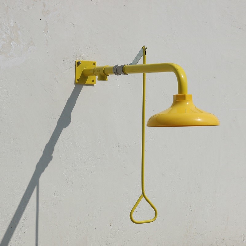 Wall-mounted type stainless steel shower, emergency drench shower head with ABS coating ,anti crossion
