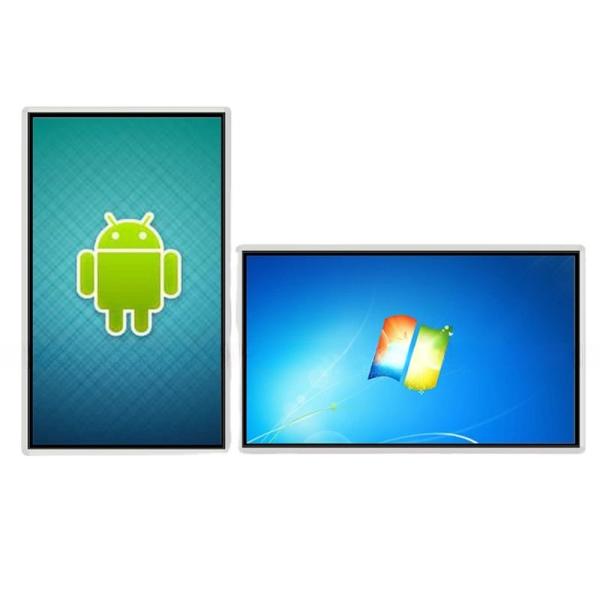 Quality 55" inch touch screen All-in-one mini PC kiosk android Win10 touchscreen monitor interactive terminal for advertising signage for sale