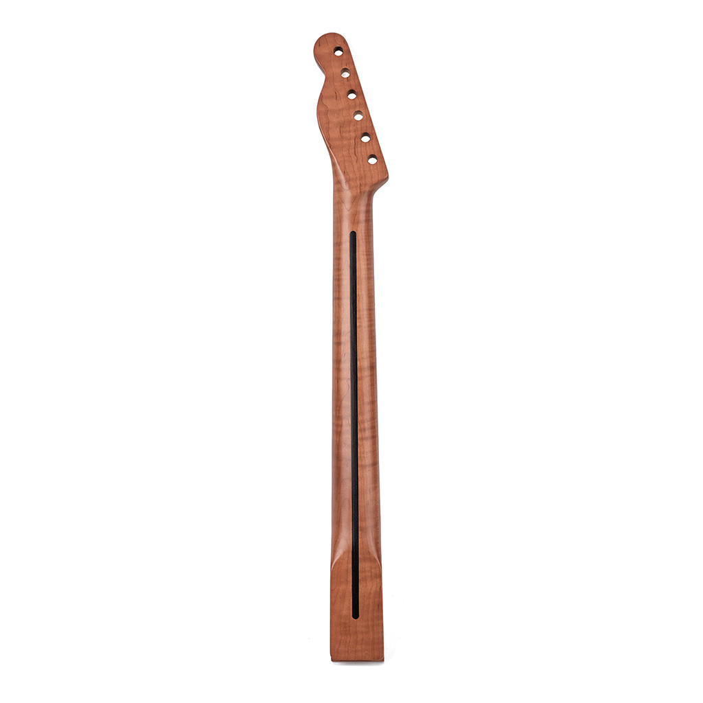 Maple Guitar Neck Replacement TL Electric Guitar Neck 22 Frets Tiger Flame Adjustable Truss Rod