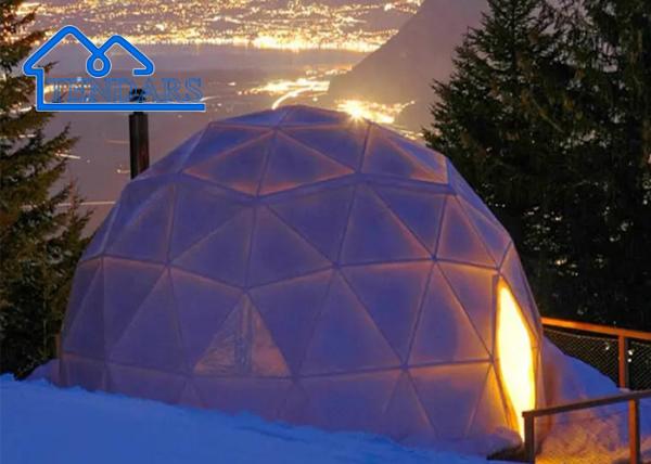 Four-Season Custom Waterproof Outdoor Glamping Hotel Living Dome Tent For 2-3