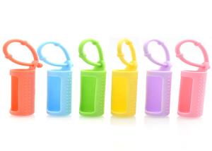  Colorful Silicone Protector Holder Roll On Glass Bottles , Empty Roller Bottles Manufactures