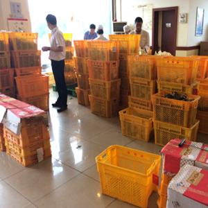 Functional Design Silk Printing Custom Plastic Shipping Crates for Fruits and