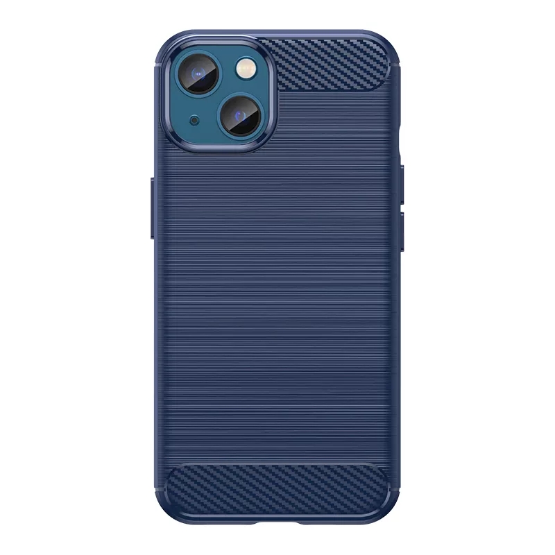 Shockproof Thin Carbon Fiber Soft TPU Silicone Mobile Phone Case for iPhone 13 14 Pro Max