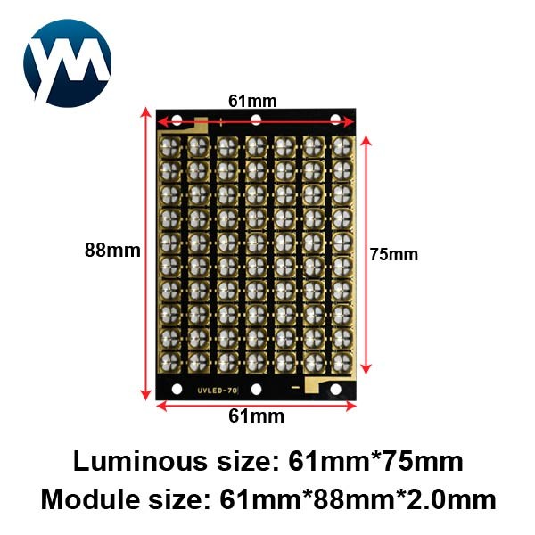 700W 365nm Chip UV LED Module Curing Lamp Quartz Lens 395nm