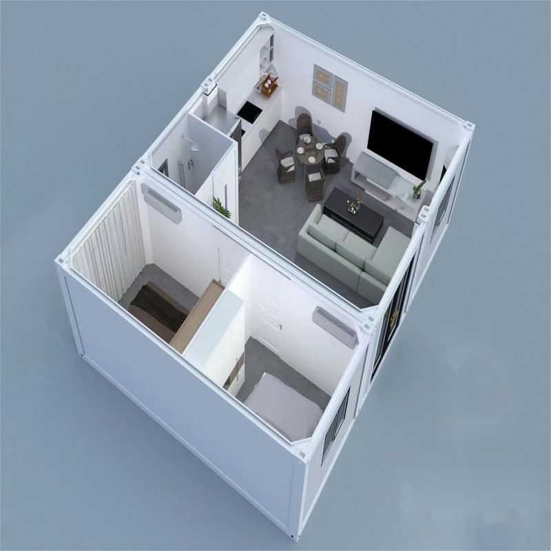 White or Customized Color 20ft Tiny Modular Modern Villa Prefab House with 5 Bedrooms