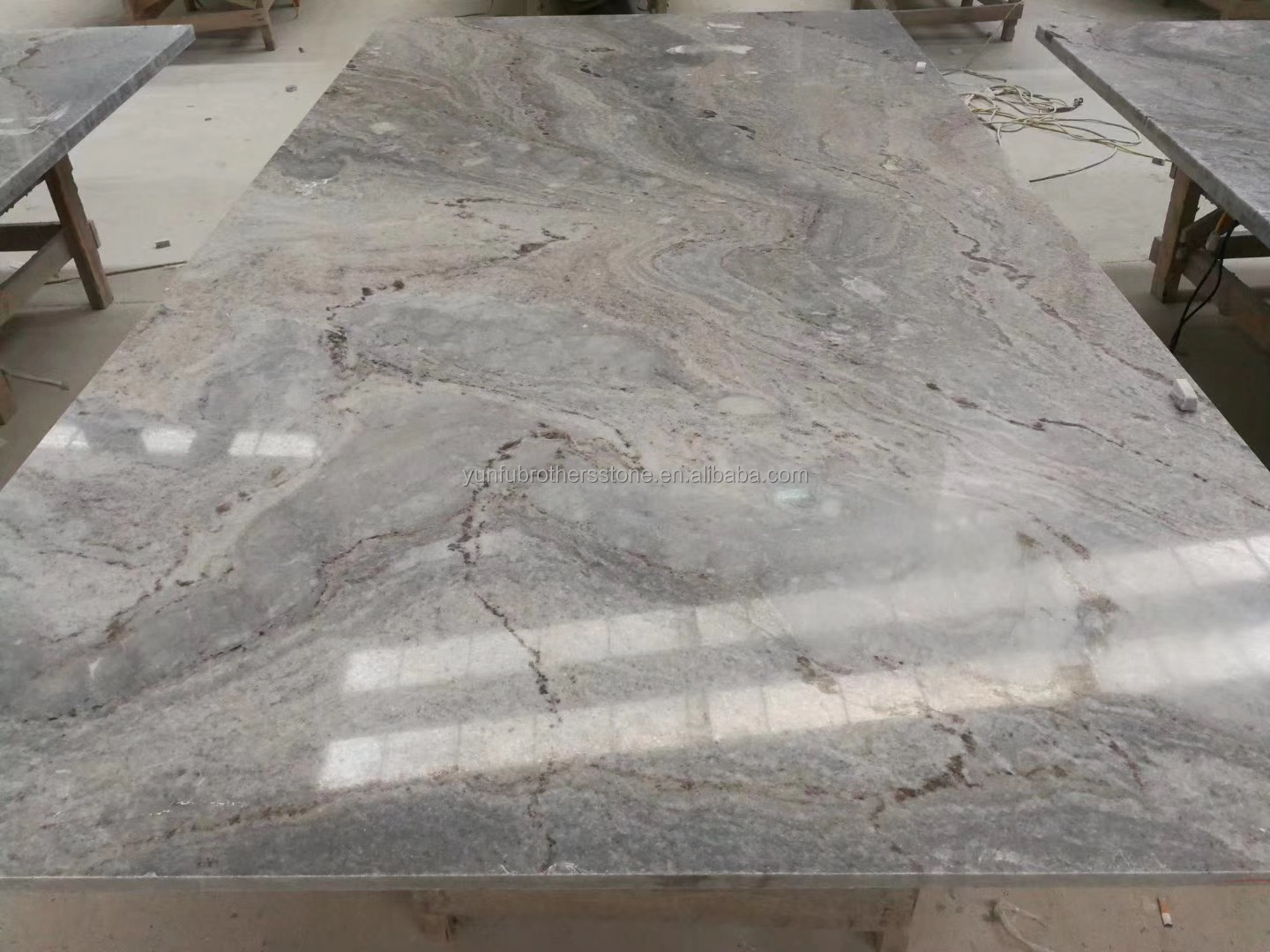 Natural Stone Blue Granite Cut-to-Size Slabs for Home Wall Panel and Dining Table Top