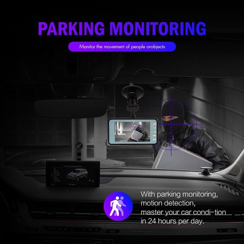 Auto Double Cameras Blackbox DVR Full HD 1080P 170 Degree Dash Cam IPS Touch Screen
