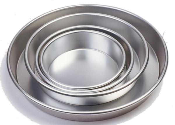 Round Bread Baking Equipment Aluminium Bakeware Pizza Pan Anode / Super Hard