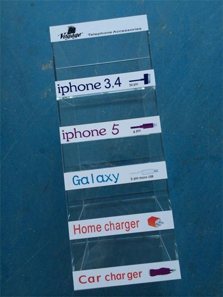 Customized 5 tiers cell phone accessory Printing LOGO