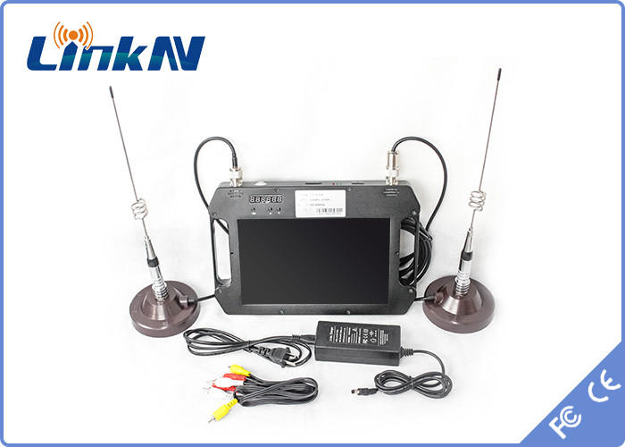 Video Receiver FHD CVBS COFDM QPSK H.264 AES256 Encryption with Display and Battery