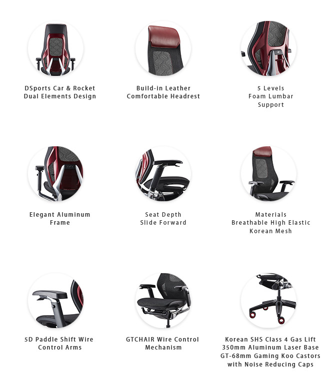 Luxury Leather Roc Chair Premium Office Chair Ergo Support Swivel Office Chairs