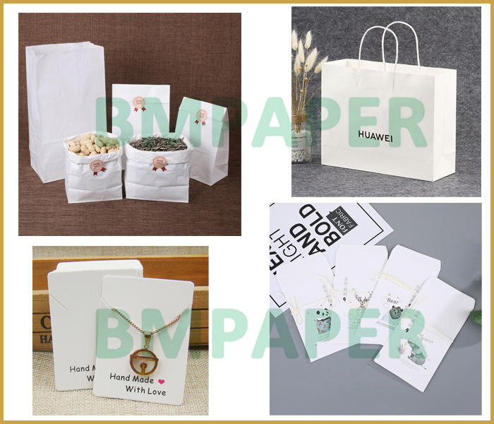 100gsm 120gsm Natural White Kraft Paper For Grocery & Shopping Bags 1200mm