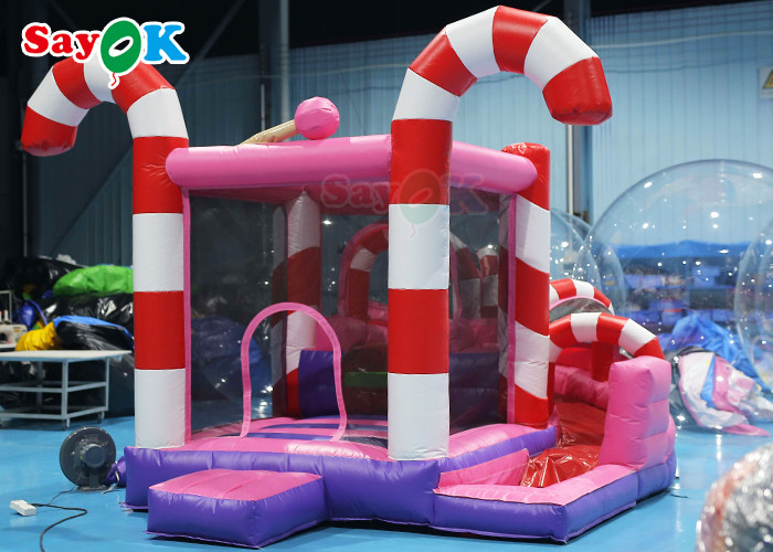 Silk Printing Candy Inflatable Slide Bounce Two In One Inflatable Toys