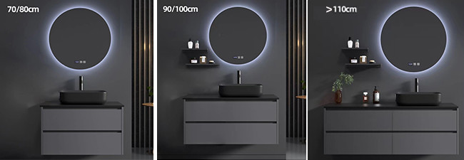 Modern Black Sintered Stone Wash Basin Cabinet Set Solid Wood