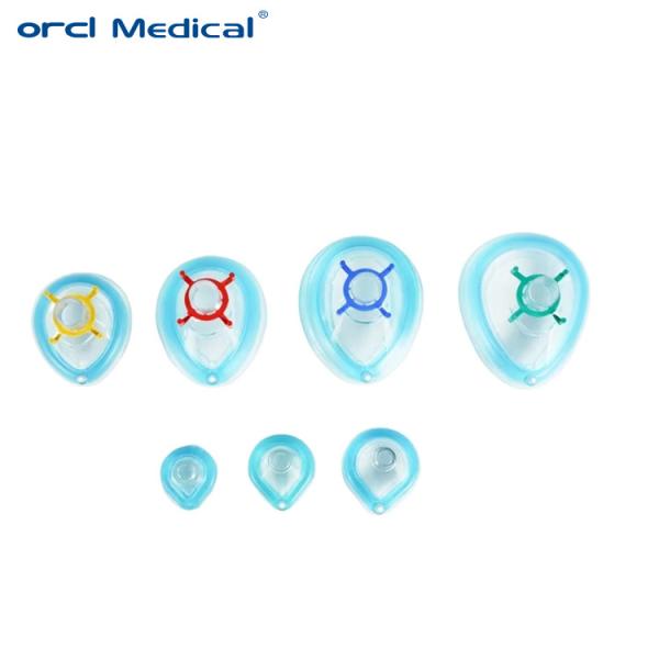 Adult PVC Anesthesia Mask With Valve Disposable Air Cushion Face Mask For