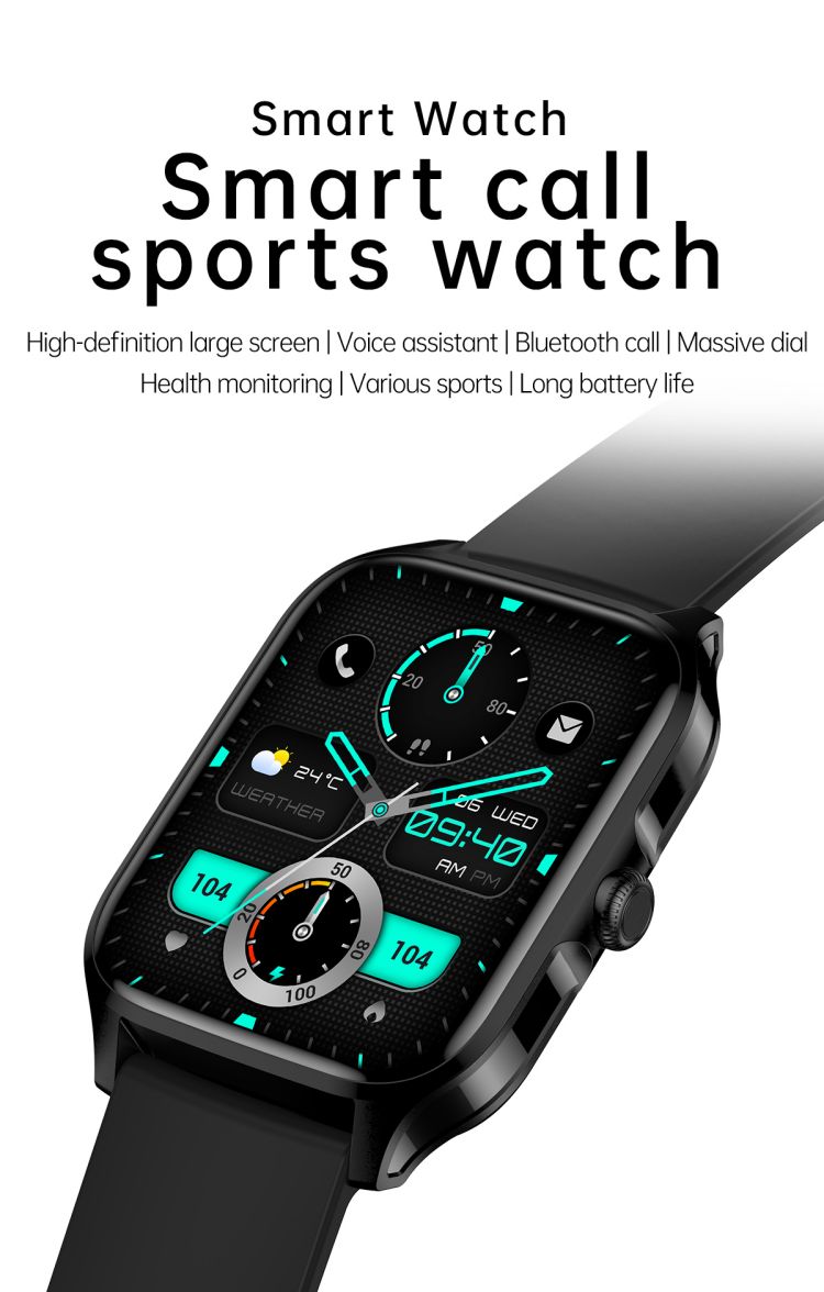 Smart Call Sports Watch 1.85"Large Screen AI Voice Assistant Smart Bracelet