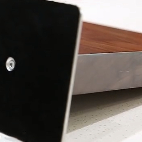 260x240x32 mm Double Sided Magnetic Knives Holder with Permanent Bamboo Acacia Walnut