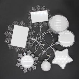 Sublimation Christmas Ornaments Blank High Transparent Plastic Snowflake
