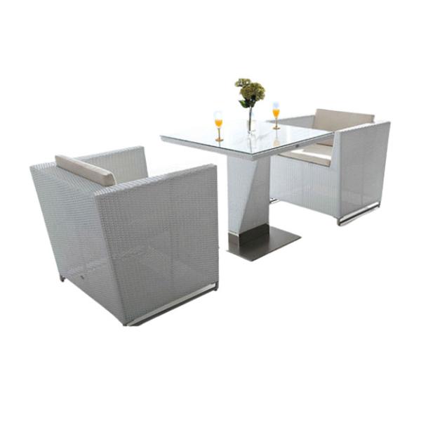 2 seater outdoor furniture pool side furniture square rattan wicker garden table