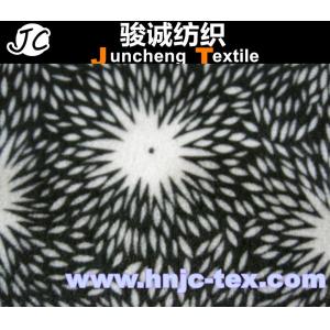 polyester transfer printed super soft velboa fabric/ fabric flower printed