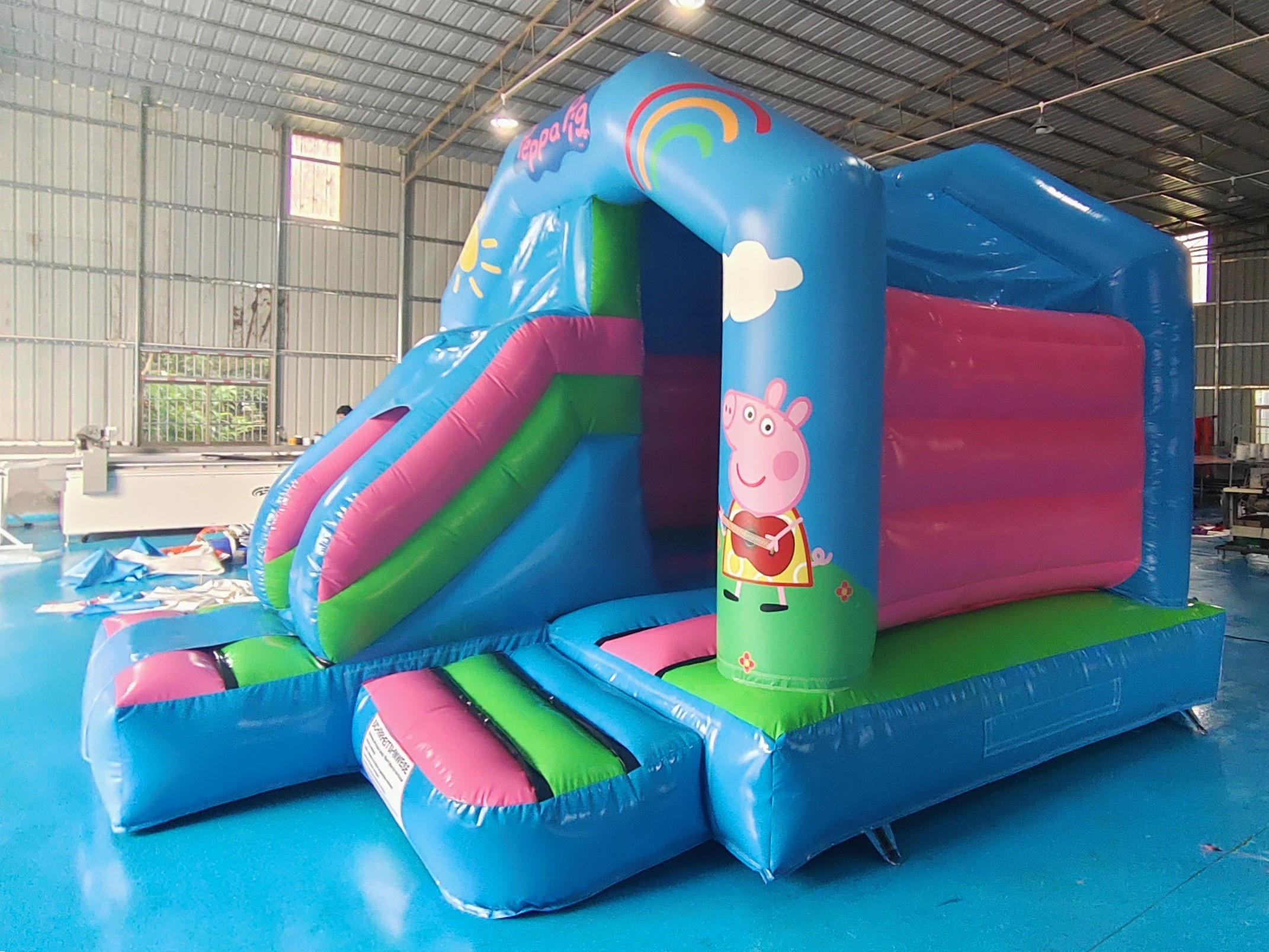 Commercial Outdoor Bouncer Infant Games Peppa Pig Cartoon Inflatable Bounce House With Slide Inflatable Combo For Kids