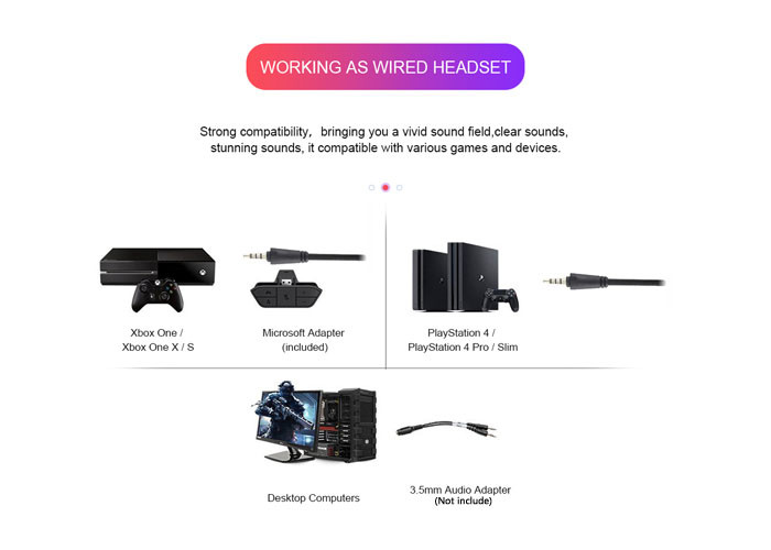 V5.0 Bluetooth Earphones For Gaming , 50MM Wireless Audio Headset