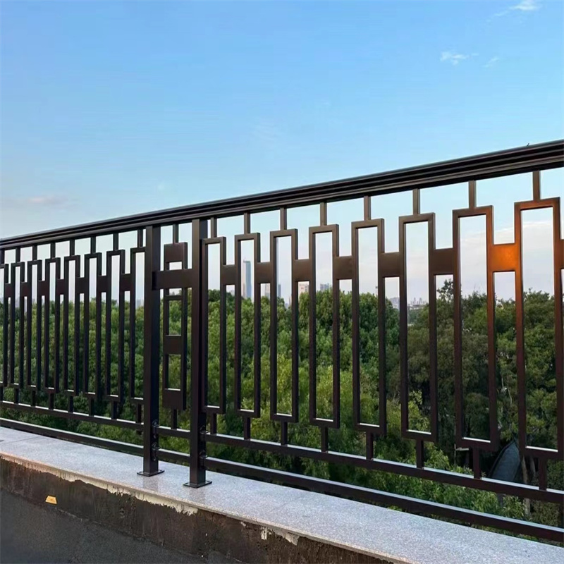 Infrastructure Two Rail Aluminum Fence Powder Coated Aluminium Balustrade