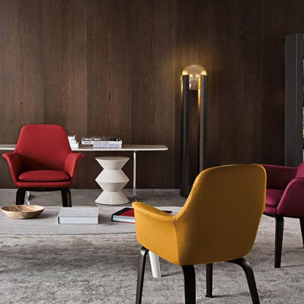 Nordic minimalist living room LED floor lamp postmodern hotel clubhouse cafe