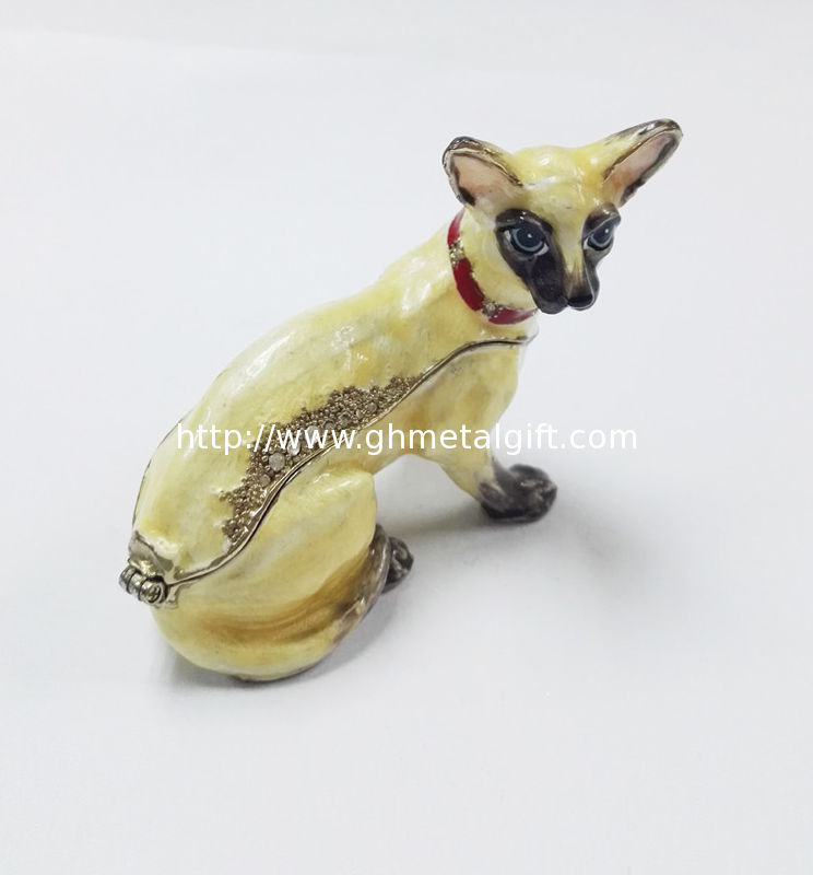 dog alloy jewelry box decorative metal keepsake box fashion trinket box home decorative