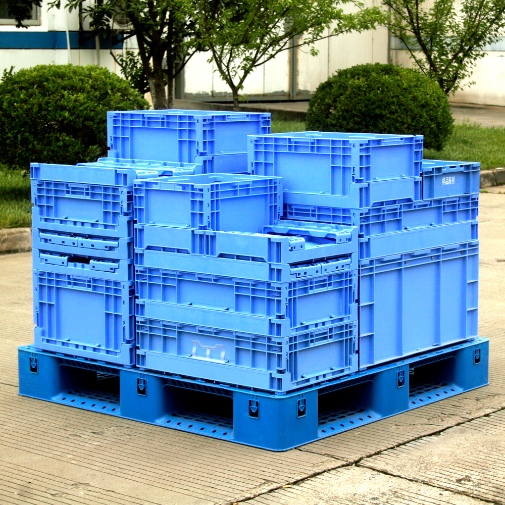 Small Industrial Warehouse Shipping Plastic Foldable Crate Customized Color Stackable