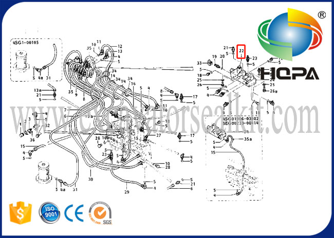 096-5945 0965945 Excavator Hydraulic Main Pump Solenoid Valve E110B E120B E200B E70B