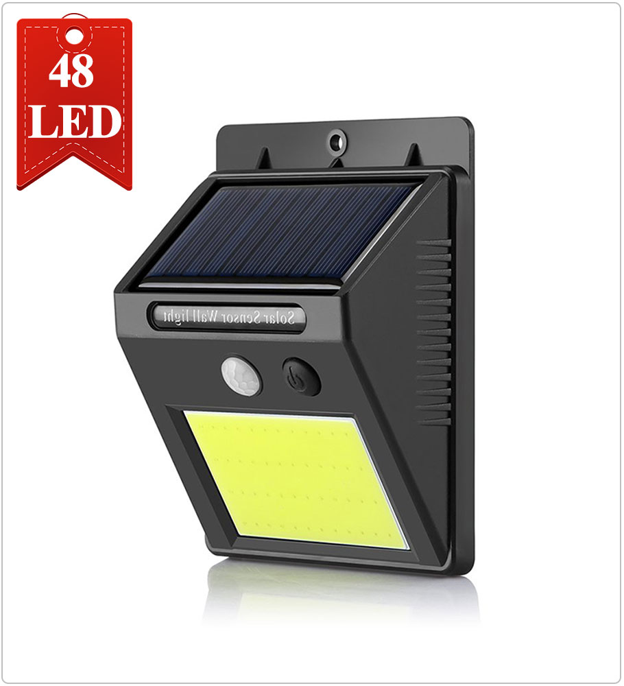 72LED IP65 3 Head Solar Security Light With Motion Sensor 360 Degree