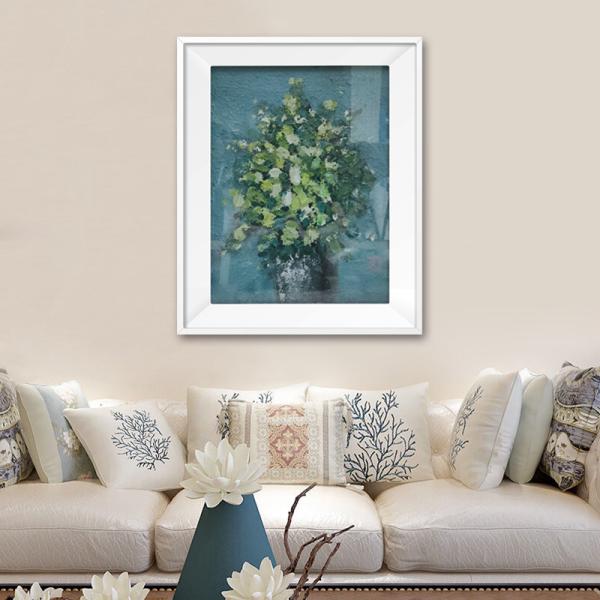 Hand Painted Flowers Canvas Painting Modern Color Knife Oil Painting for Living
