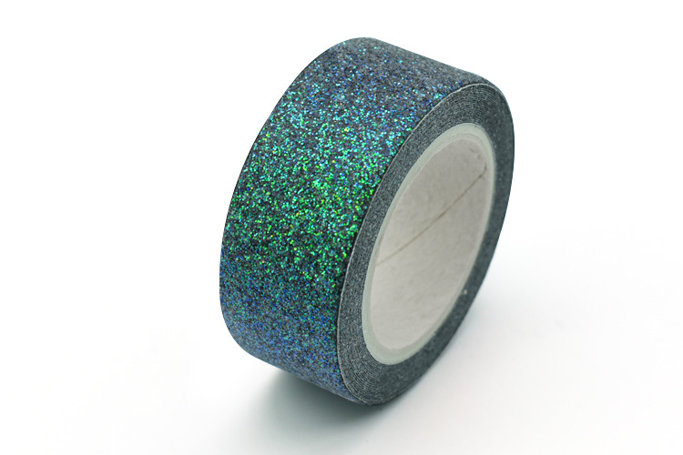 Custom Printed Craft Decorative 15mm Glitter Washi Paper Tape