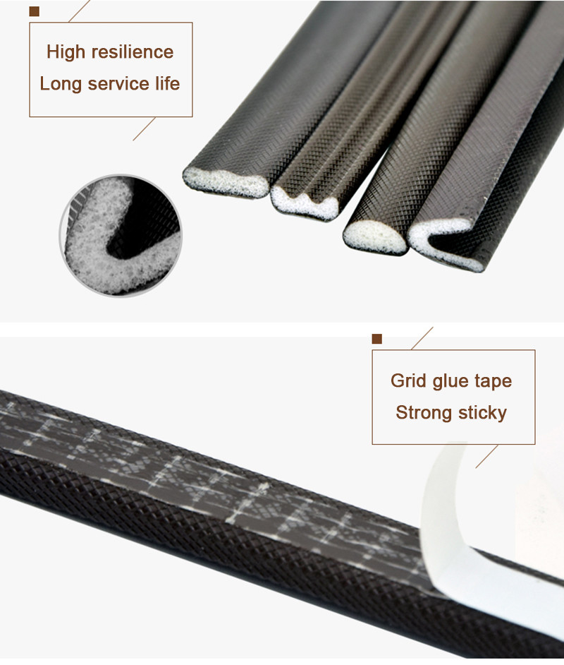 E Shape Self Adhesive Foam Strips For Windows Seals Anti Collision