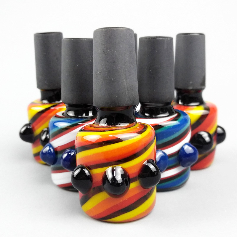 Smoking Dogo Glass Bongs Accessories Dry Herb Glass Bowl With 14.4mm Male Joint