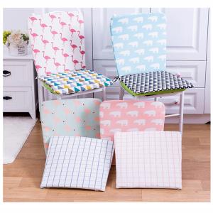 Patterned Plush Bench Cushion , Soft Sponge Filling Thin Seat Cushions